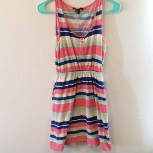 Striped short sleeve summer dress